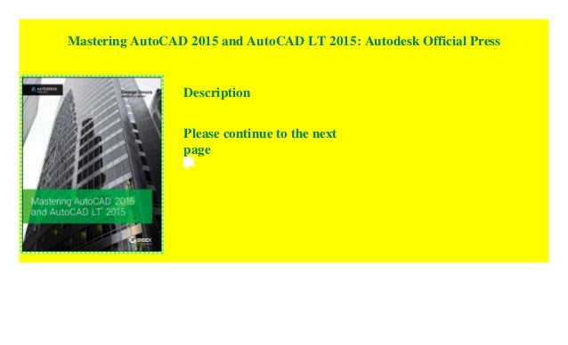 Mastering Autocad 2015 And Autocad Lt 2015 Pdf